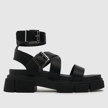 black leather sandals size 5