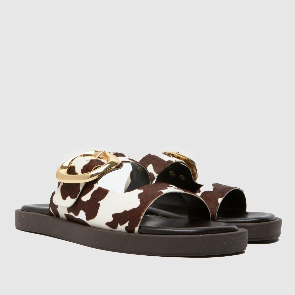 schuh Teela Buckle Footwear in Brown & White schuh Teela Buckle Footwear 8