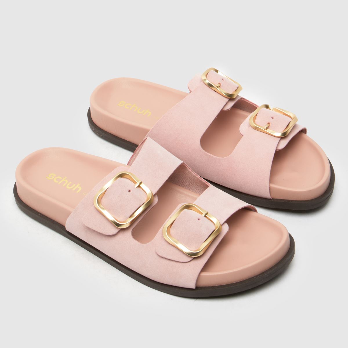 schuh Tylee Buckle Footbed in Pale Pink schuh Tylee Buckle Footbed 4