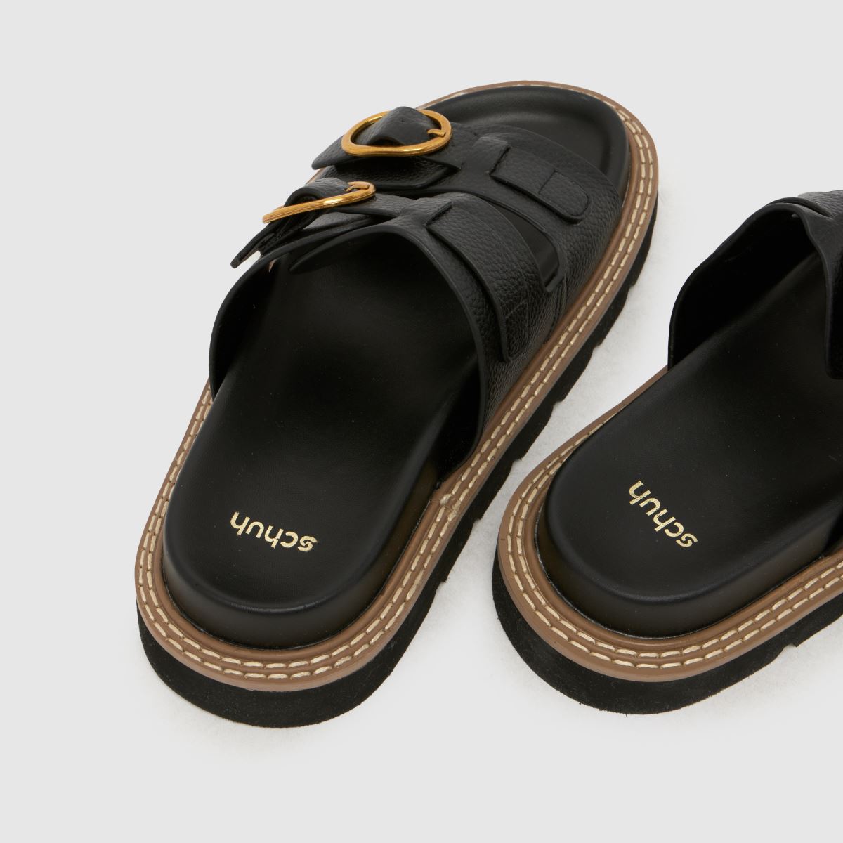 schuh Thursday Chunky Footbed in Black schuh Thursday Chunky Footbed 7