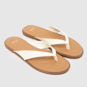 schuh Weiß Thailand Leather Toe Post Damen Sandalen