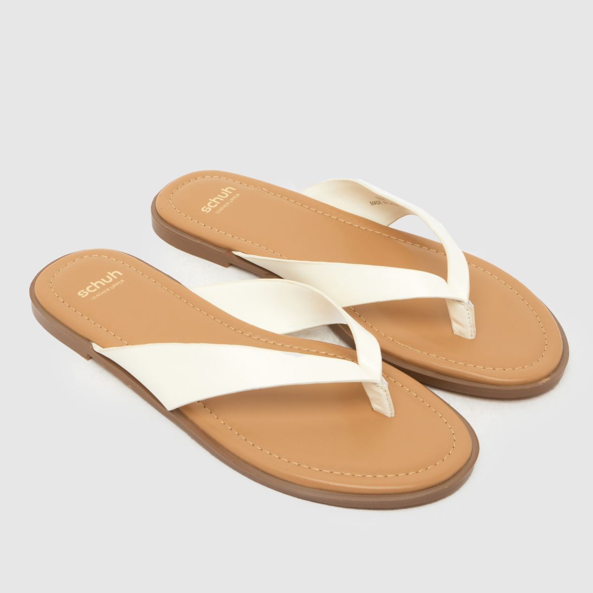 Damen schuh Weiß Thailand Leather Toe Post Sandalen schuh Thailand Leather Toe Post