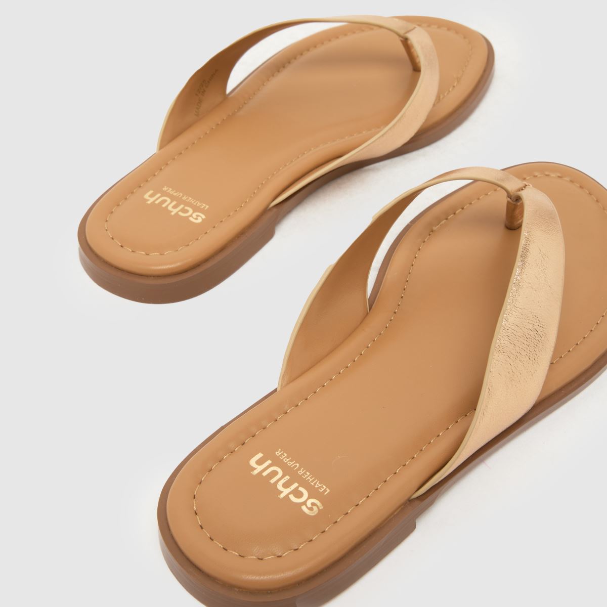 Damen schuh Gold Thailand Leather Toe Post Sandalen schuh Thailand Leather Toe Post 7