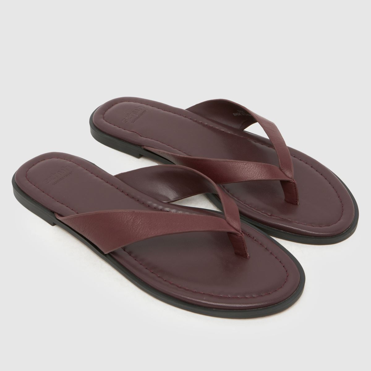Damen schuh Weinrot Thailand Leather Toe Post Sandalen schuh Thailand Leather Toe Post