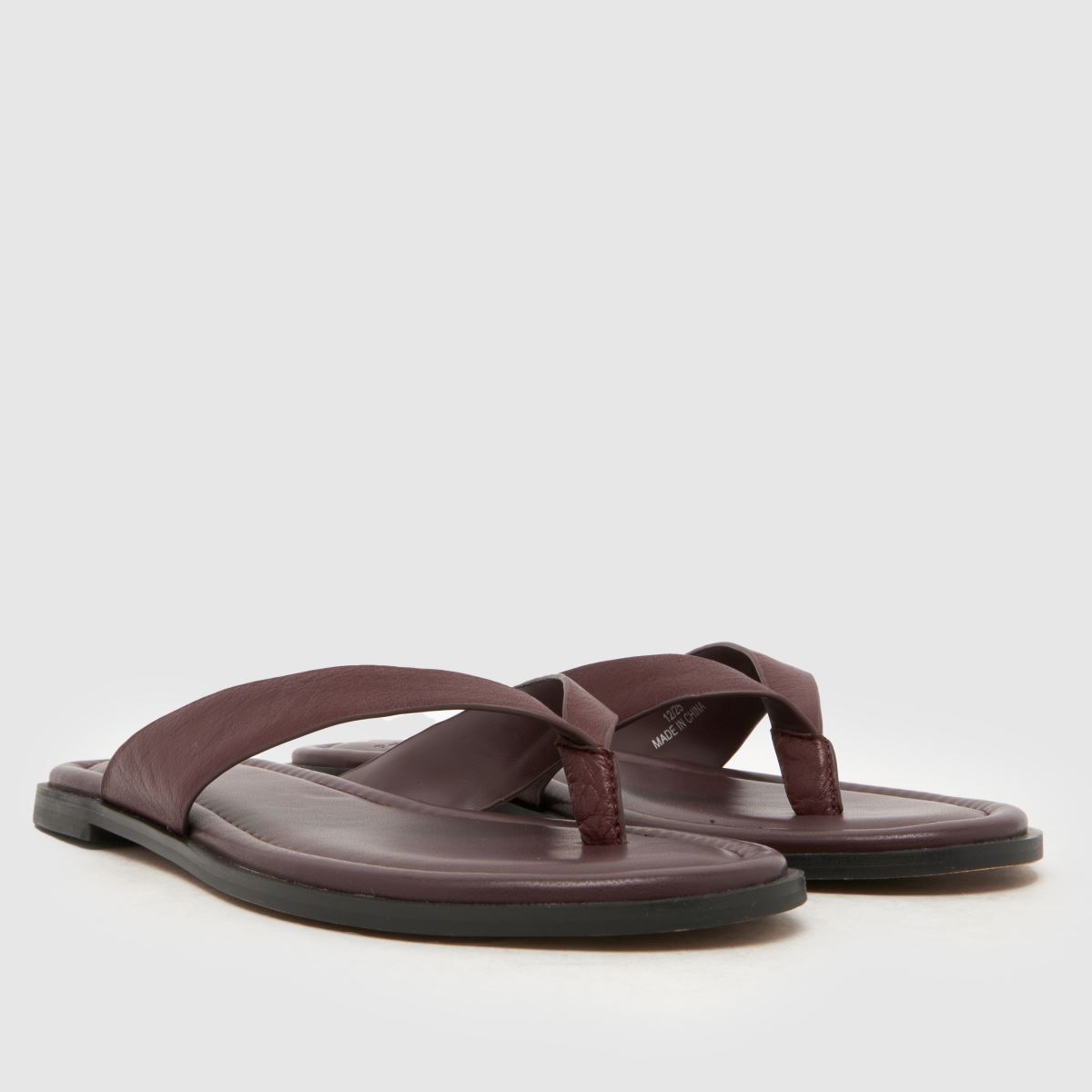 Damen schuh Weinrot Thailand Leather Toe Post Sandalen schuh Thailand Leather Toe Post 3