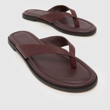 Damen schuh Weinrot Thailand Leather Toe Post Sandalen schuh Thailand Leather Toe Post,3 von 4