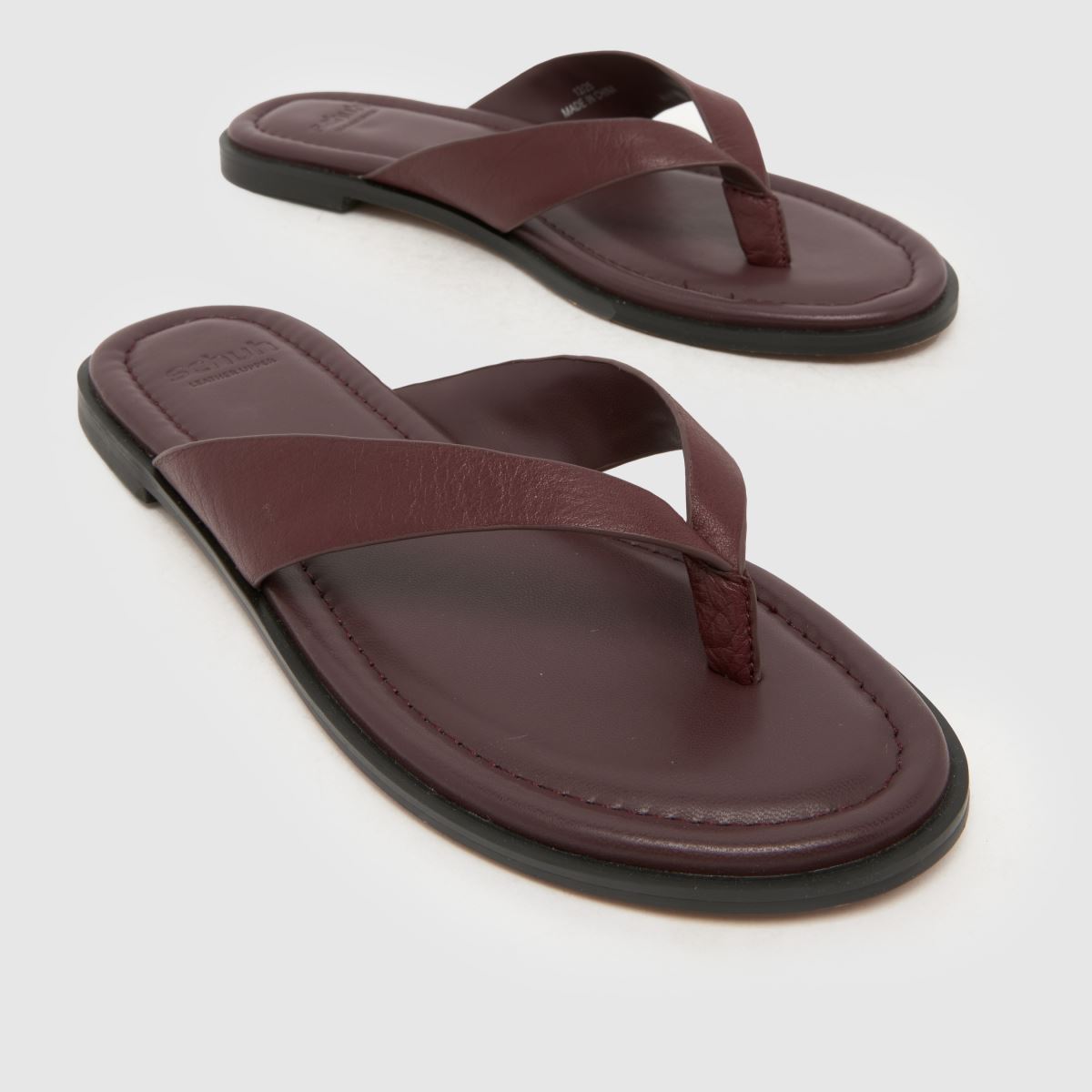 Damen schuh Weinrot Thailand Leather Toe Post Sandalen schuh Thailand Leather Toe Post 4