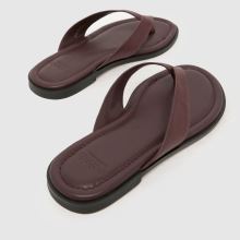 Damen schuh Weinrot Thailand Leather Toe Post Sandalen schuh Thailand Leather Toe Post,4 von 4
