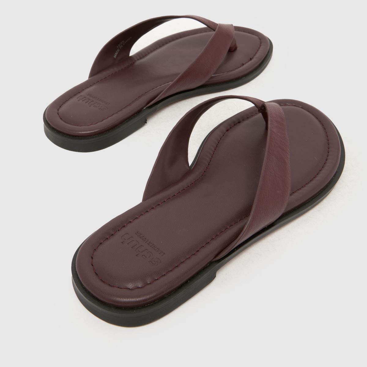 Damen schuh Weinrot Thailand Leather Toe Post Sandalen schuh Thailand Leather Toe Post 7