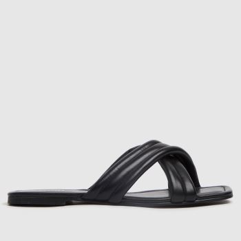 schuh black trilby padded cross strap mule sandals schuh black trilby padded cross strap mule sandals