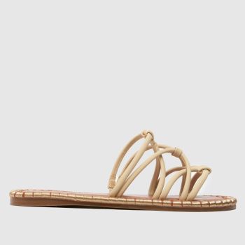schuh Natural Tevin Feature Rand Flat Womens Sandals