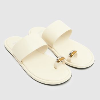 schuh Weiß Thyme Metal Toe Loop Damen Sandalen