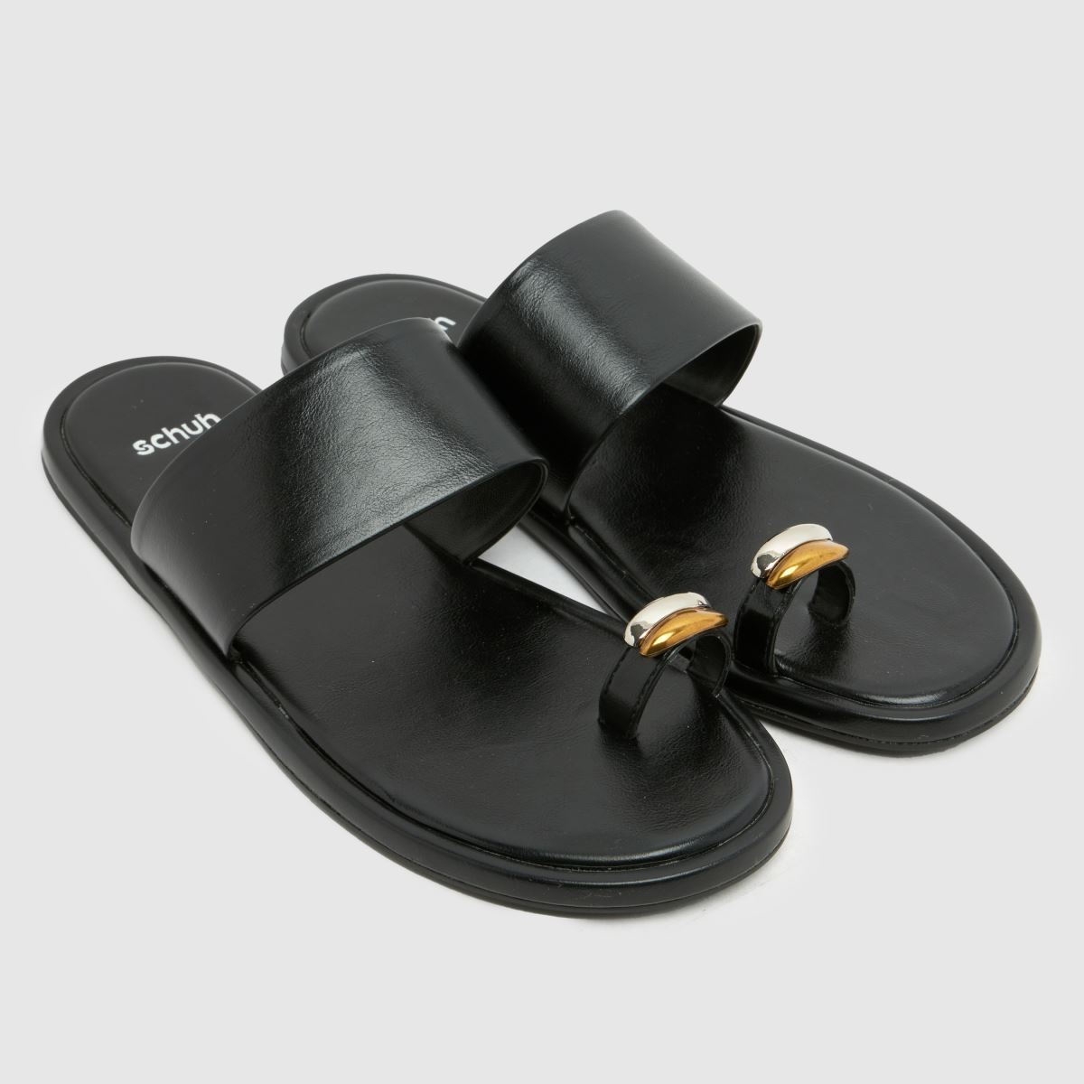 schuh Thyme Metal Toe Loop in Black schuh Thyme Metal Toe Loop