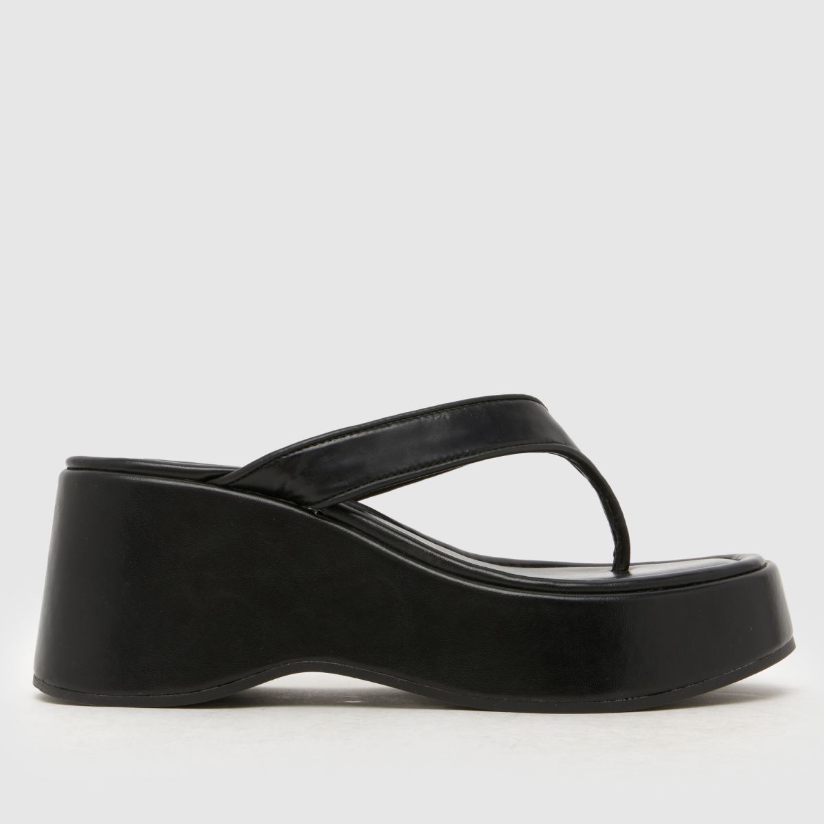 schuh Tonio Chunky Toe Post in Black schuh Tonio Chunky Toe Post