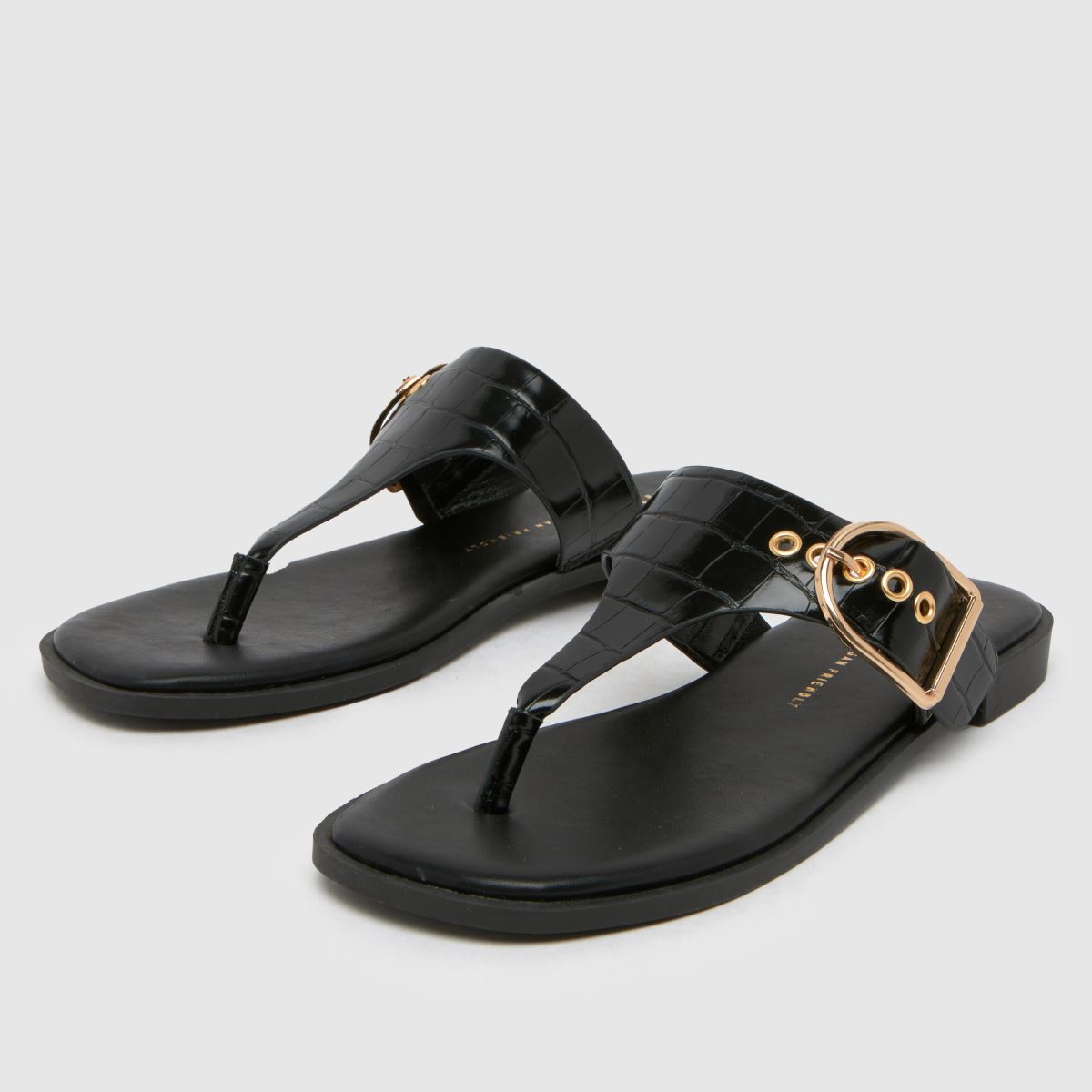 schuh Teena Buckle Toe Post in Black schuh Teena Buckle Toe Post 4