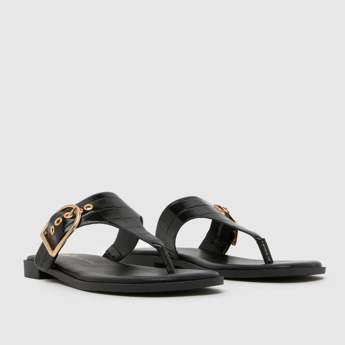 schuh Teena Buckle Toe Post in Black schuh Teena Buckle Toe Post 8