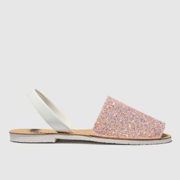 schuh white & pink barcelona sandals schuh white & pink barcelona sandals