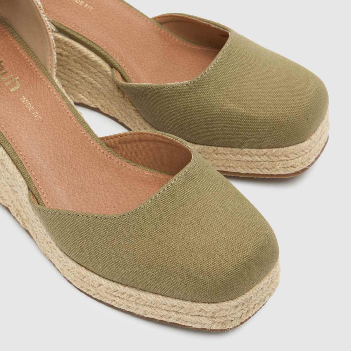 schuh Wide Fit Veronica Espadrille in Khaki schuh Veronica Espadrille 4