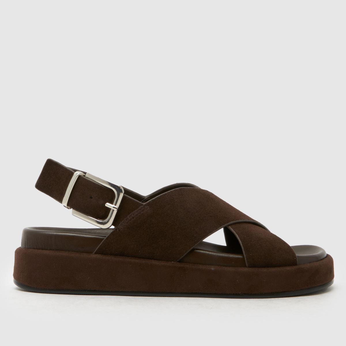 Click to view product details and reviews for Schuh Tennessee Suede Sandals In Brown.