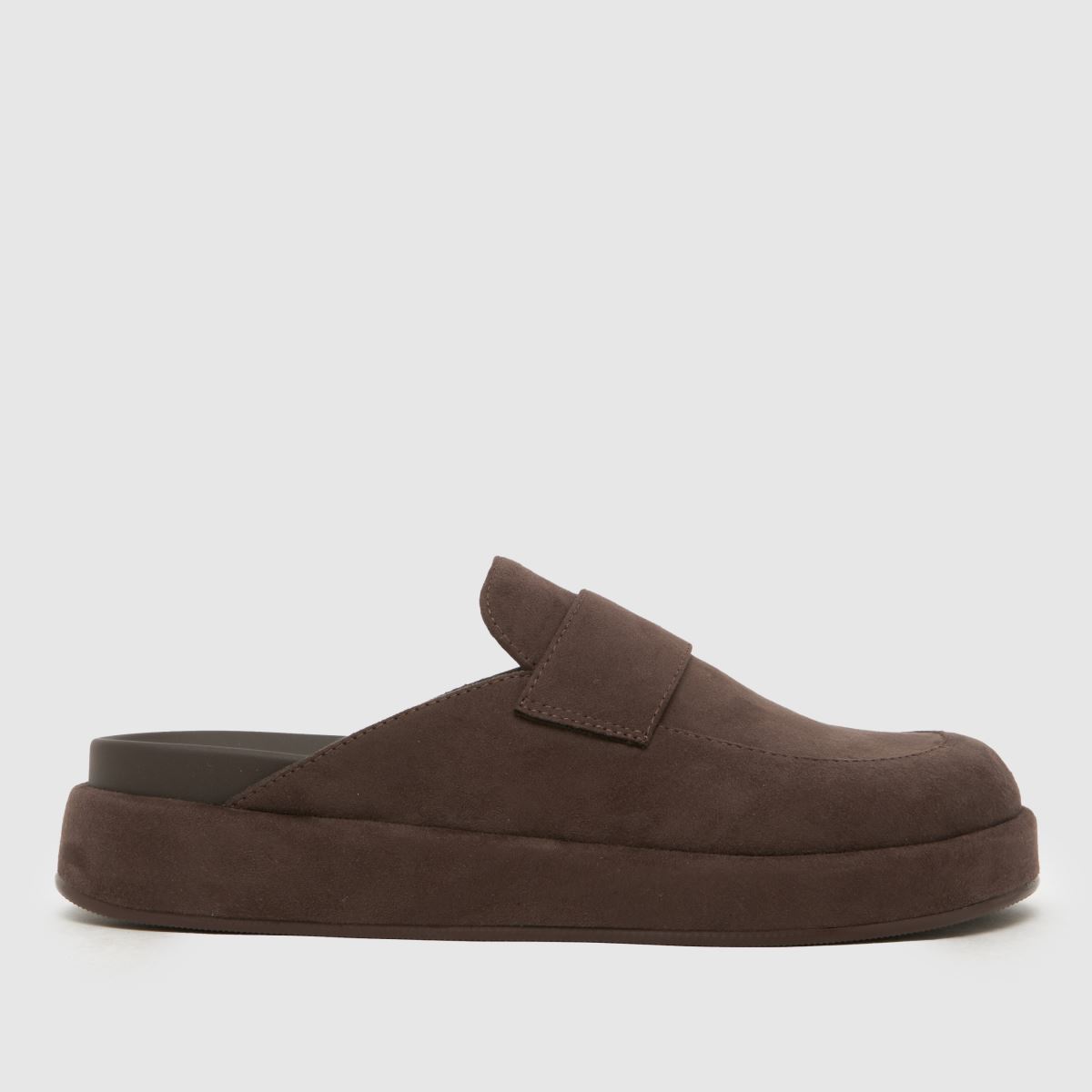 schuh Tiramisu Closed Toe Mule Sandals in Brown