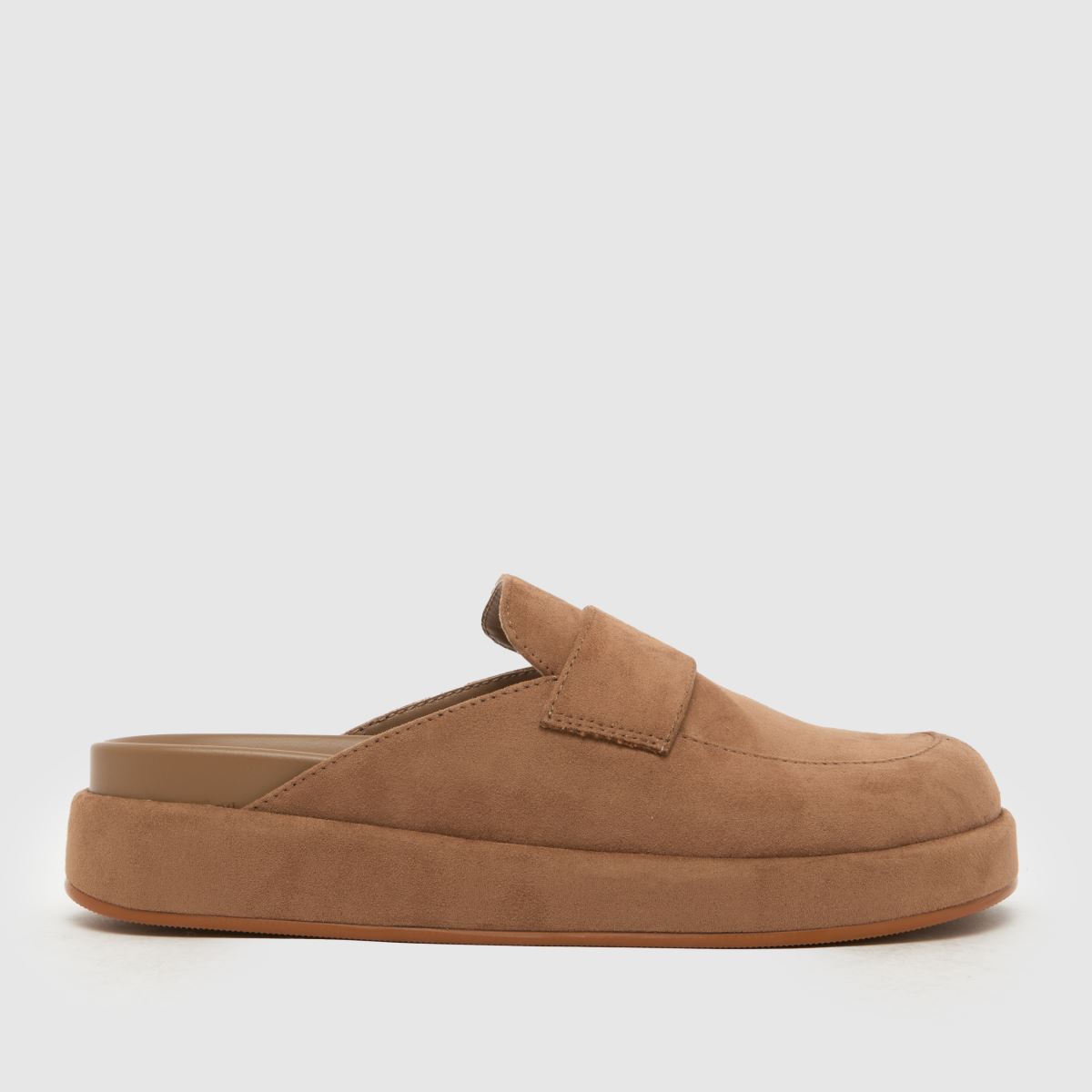 schuh Tiramisu Closed Toe Mule Sandals in Taupe