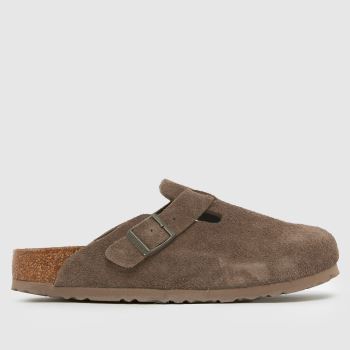 BIRKENSTOCK Dark Brown Boston Clog Narrow Fit Womens Sandals