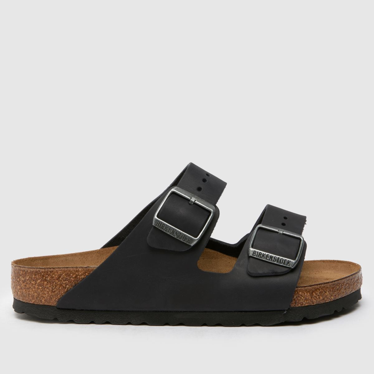 Birkenstock Arizona Oiled Leather Sandals In Black Birkenstock Arizona Oiled Leather Sandals In Black