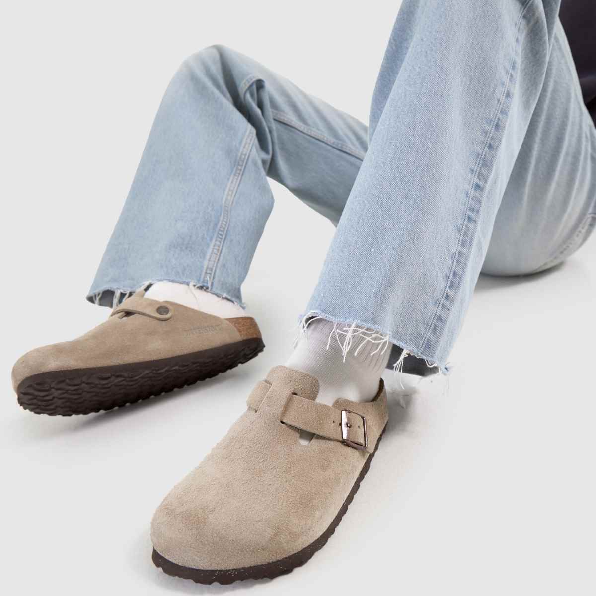 BIRKENSTOCK Boston Clog Sandals in Taupe