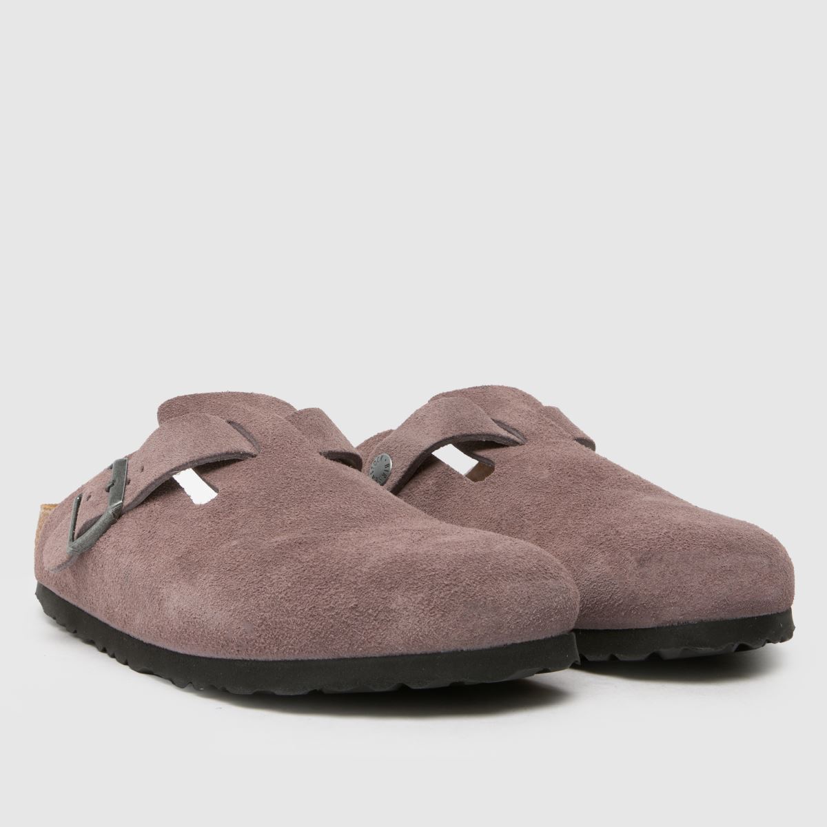 靴 Birkenstock Boston Birkenstock Boston Soft Footbed Suede Leather Faded Khaki