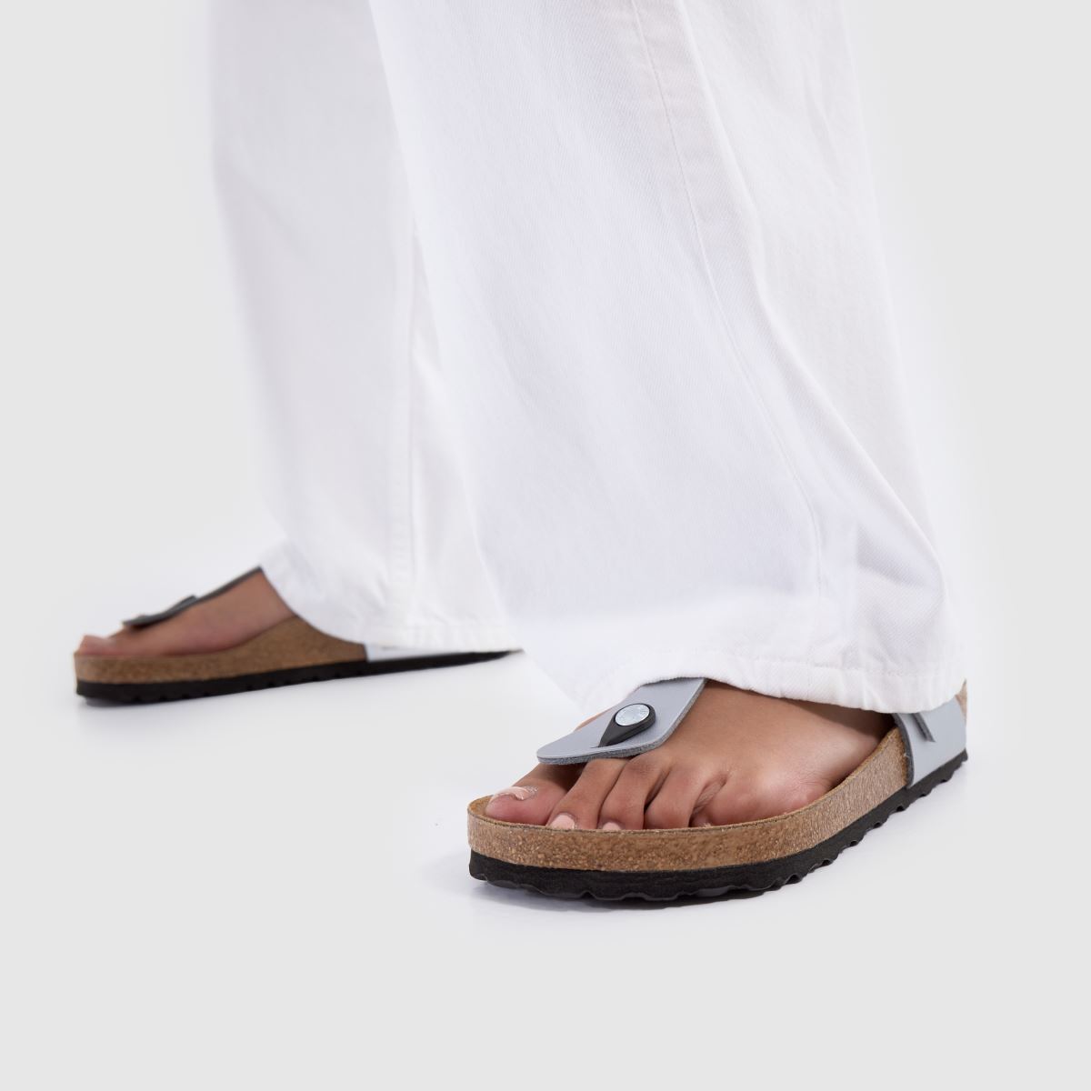 Womens Silver BIRKENSTOCK Gizeh Sandals | schuh