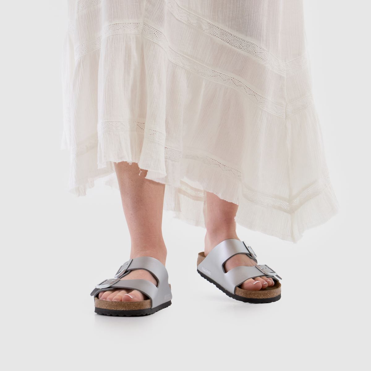 BIRKENSTOCK Arizona Sandals in Silver