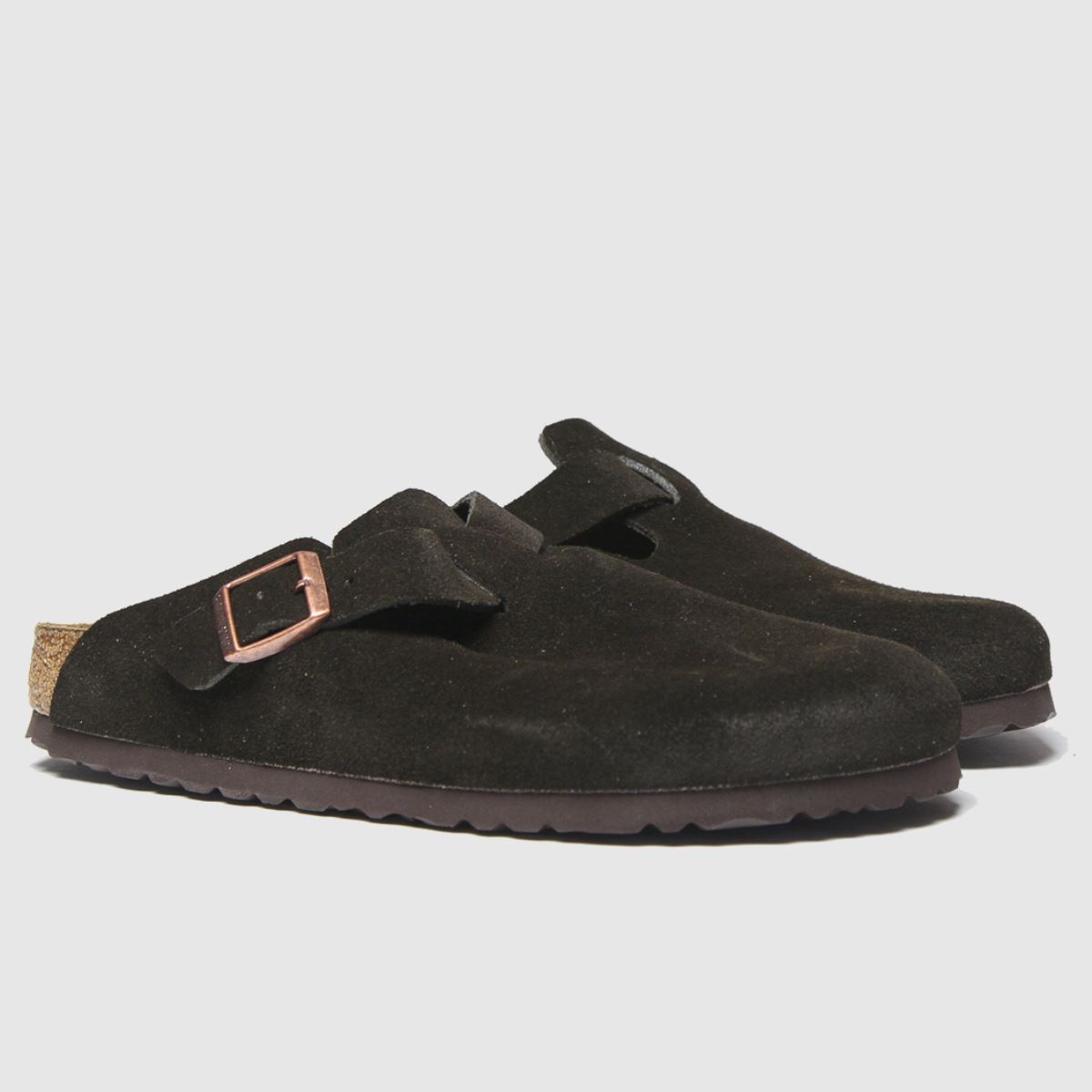 womens brown birkenstock boston sfb sandals | schuh