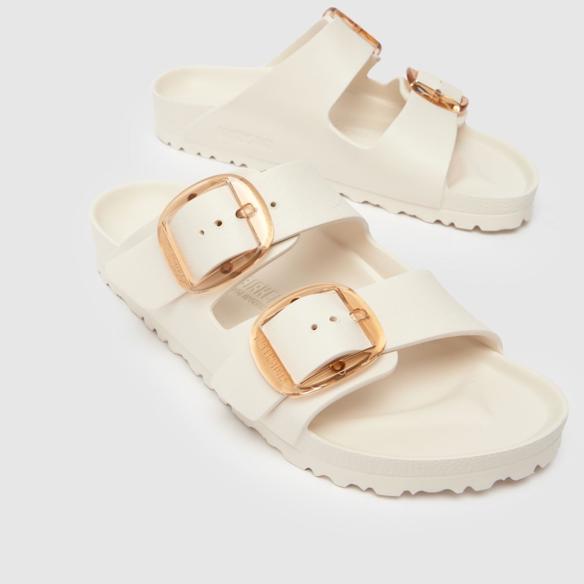 Womens White BIRKENSTOCK Arizona EVA Big Buckle Sandals schuh