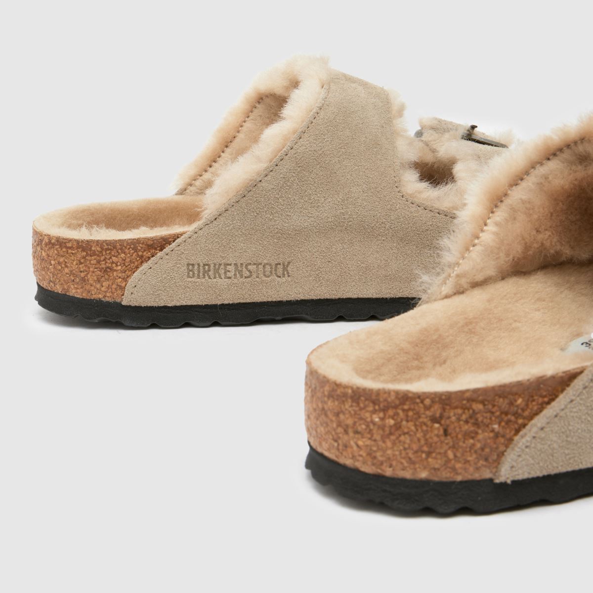 Womens Taupe BIRKENSTOCK Arizona Shearling Sandals | schuh