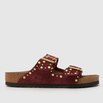 BIRKENSTOCK Burgundy Arizona Rivet Womens Sandals