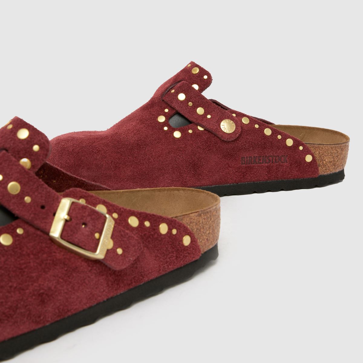 Damen BIRKENSTOCK Weinrot Boston Rivet Sandalen BIRKENSTOCK Boston Rivet 7