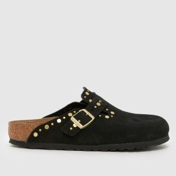 BIRKENSTOCK Black Boston Rivet Womens Sandals