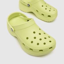 lime green platform crocs
