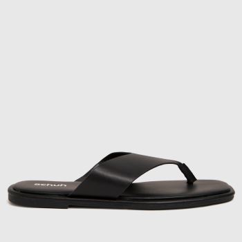 schuh black tracy toe post sandals schuh black tracy toe post sandals