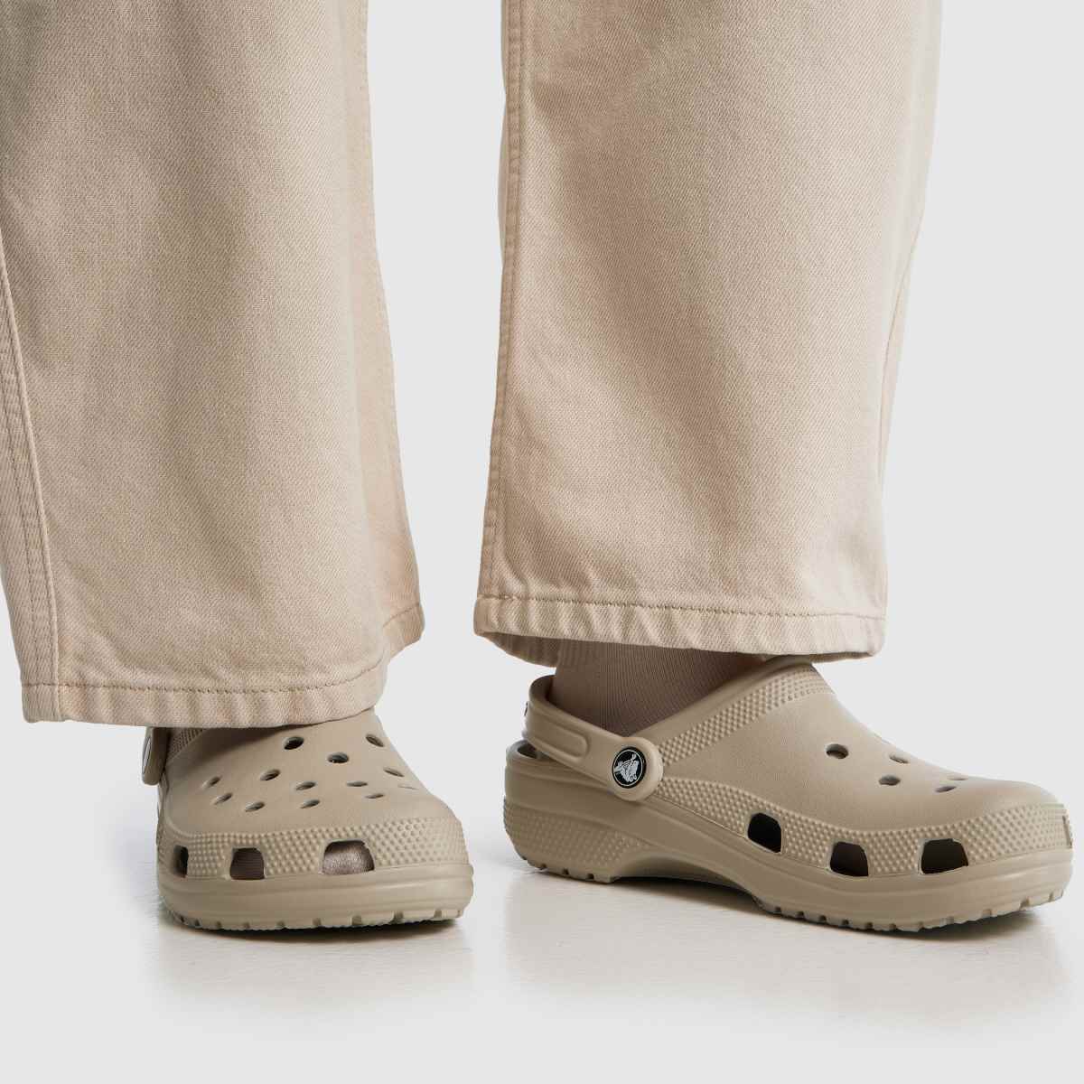Crocs Classic Clog in Stone Crocs Classic Clog 8