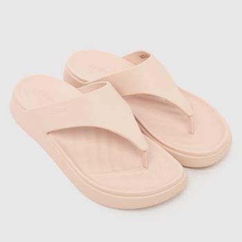 Crocs Pink Getaway Triangle Flip Womens Sandals