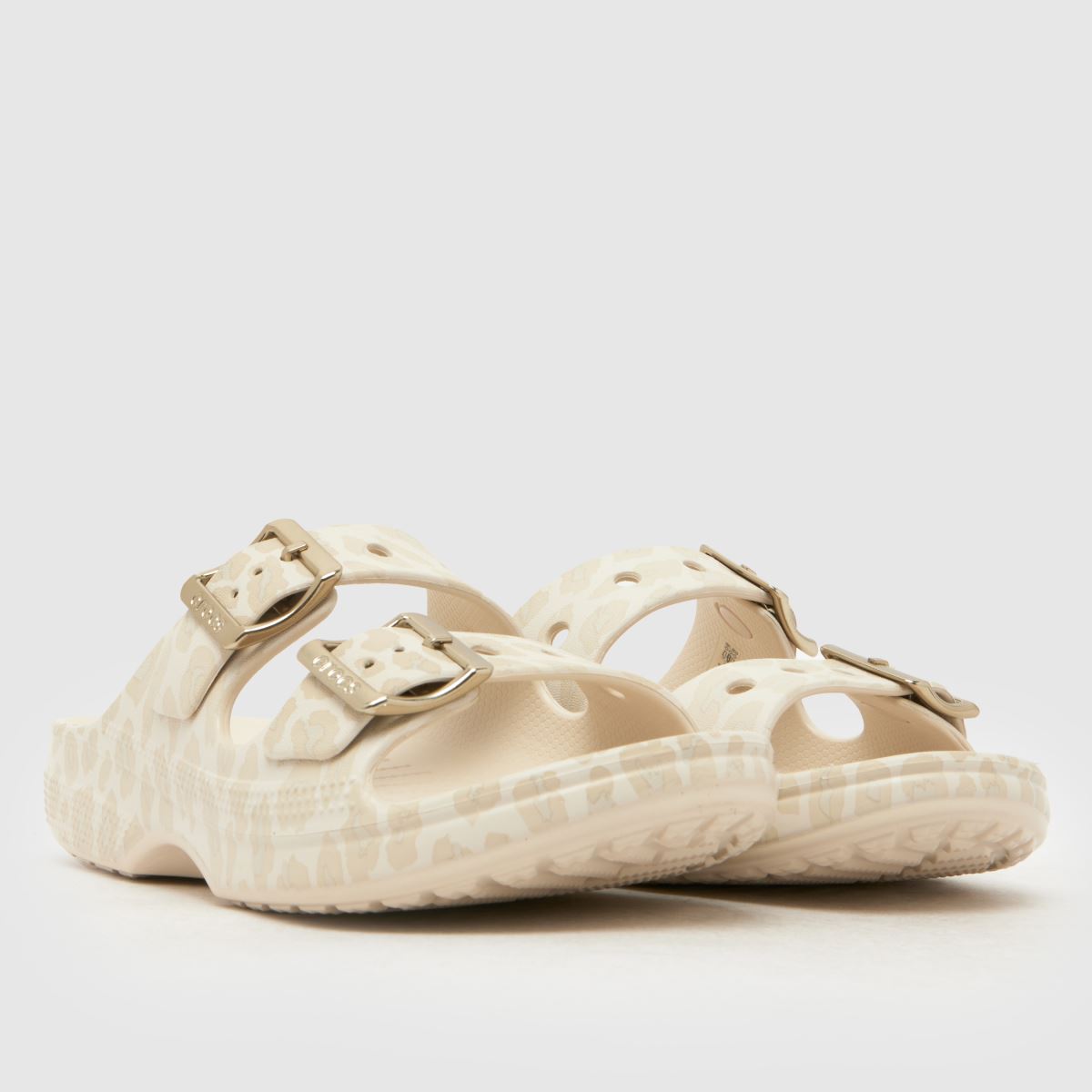 Womens Beige Multi Crocs Saturday Metallic Buckle Sandals | schuh