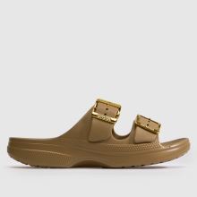 Crocs Saturday Metallic Buckle in Tan Crocs Saturday Metallic Buckle,1 of 4