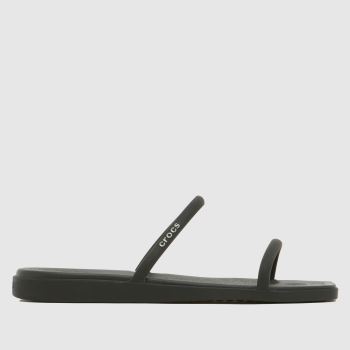Crocs Black Miami Two Strap Womens Sandals