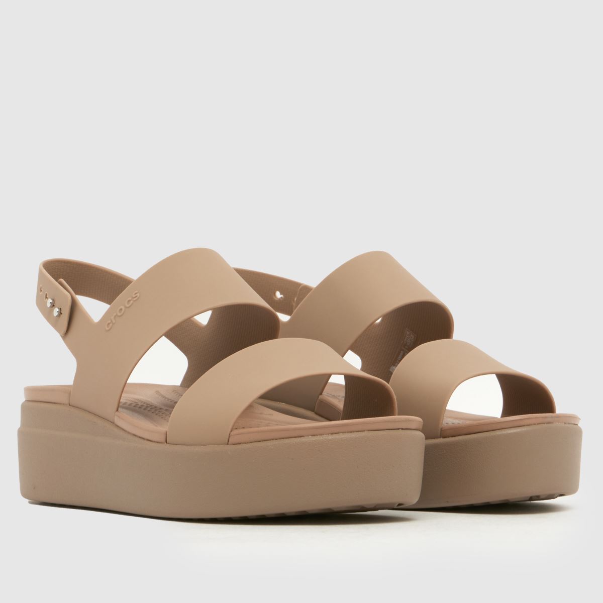 Crocs Brooklyn Low Wedge in Beige Crocs Brooklyn Low Wedge 3