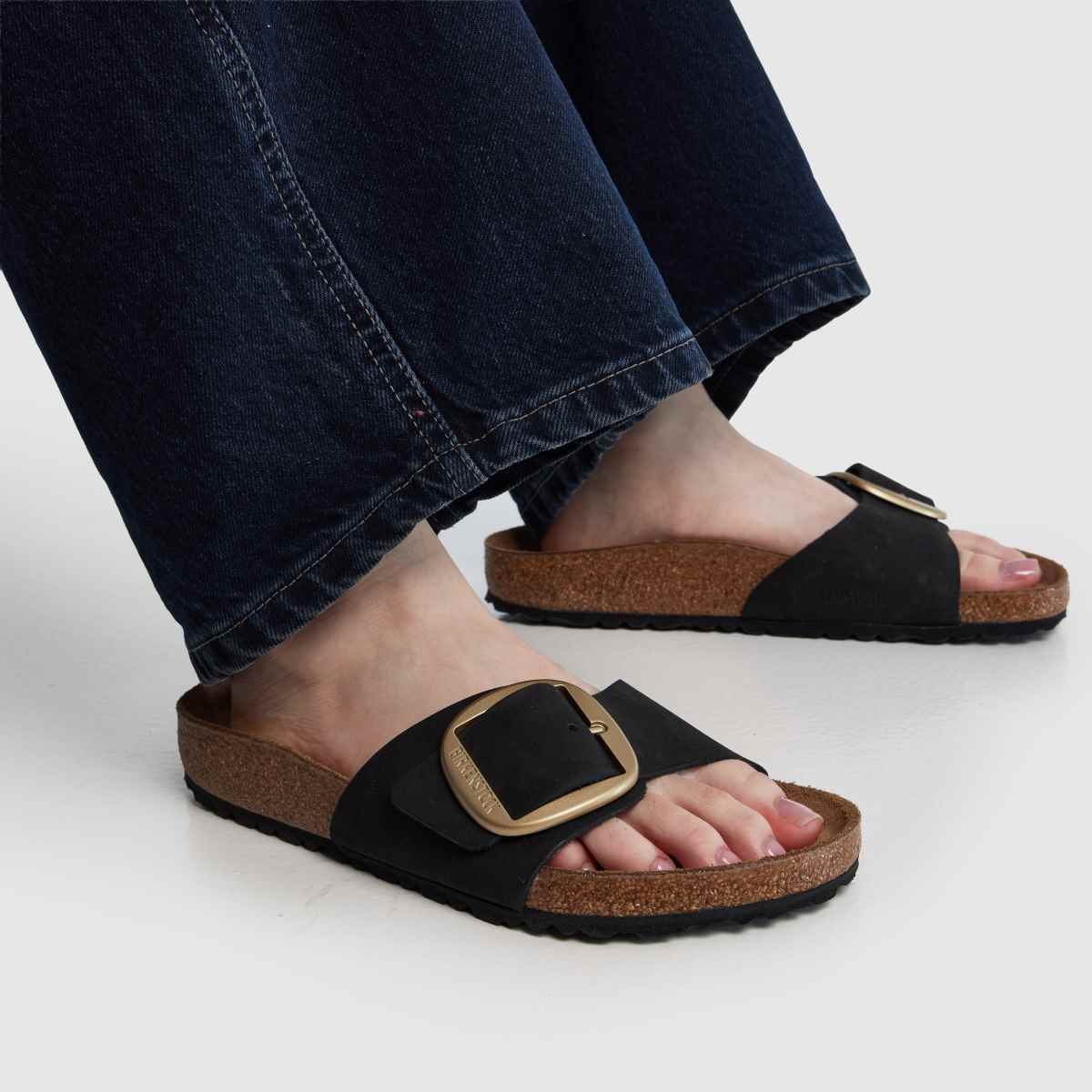 Damen BIRKENSTOCK Schwarz Madrid Big Buckle Sandalen BIRKENSTOCK Madrid Big Buckle 8