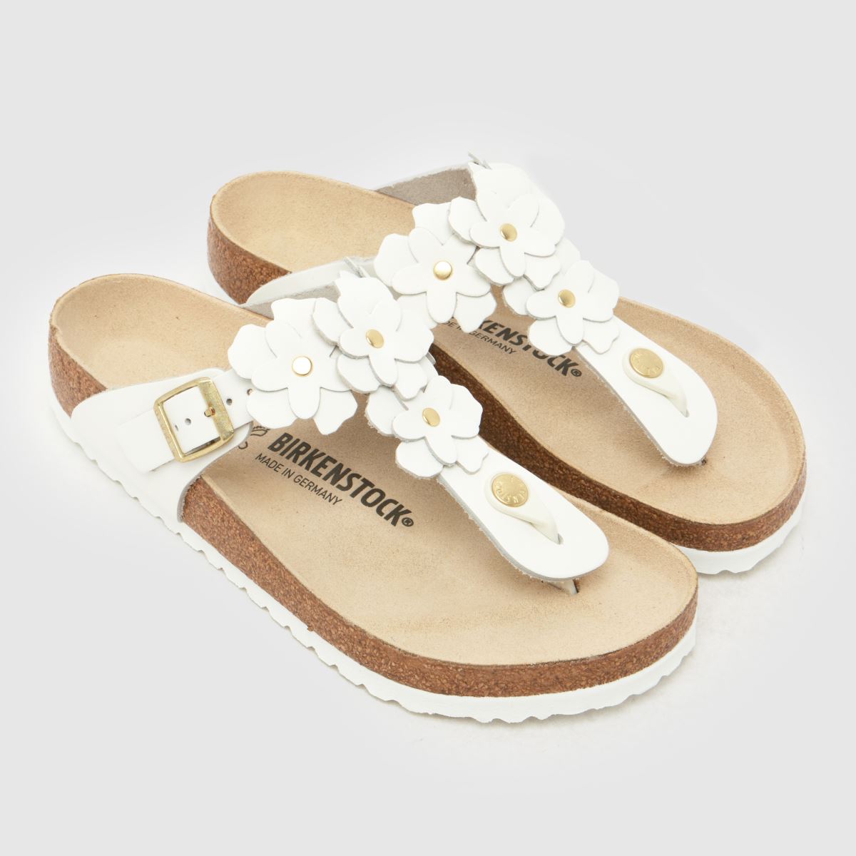 BIRKENSTOCK Gizeh Flowers Sandals in White