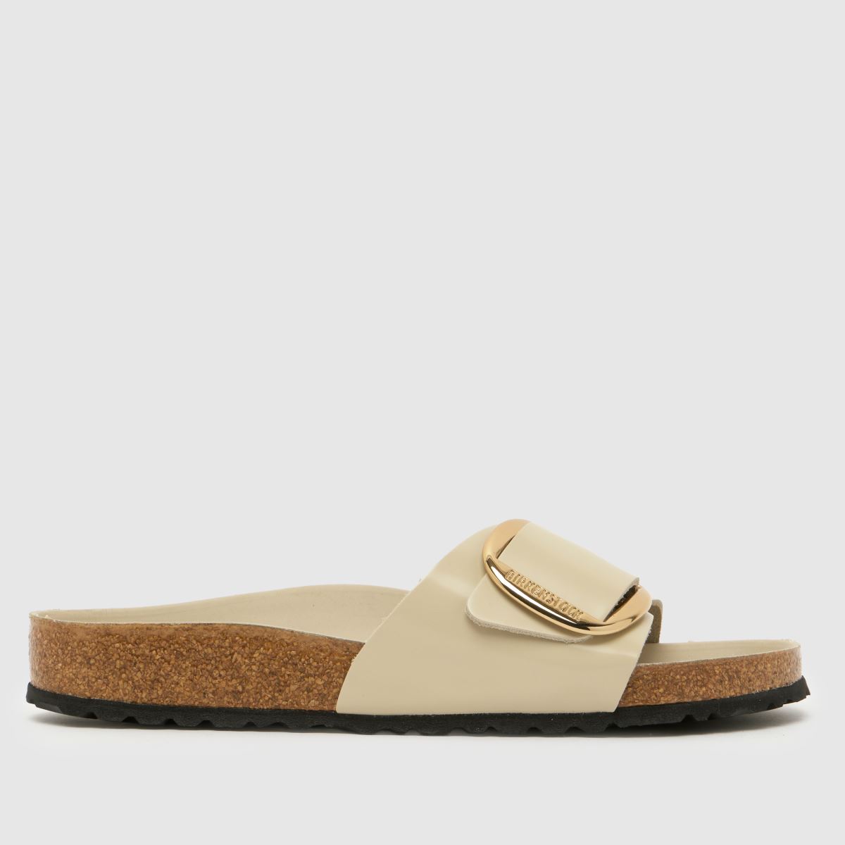BIRKENSTOCK Madrid Big Buckle Sandals in Light Grey