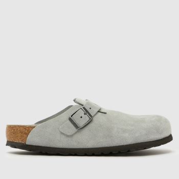 BIRKENSTOCK Light Green Boston Soft Footbed Clog Womens Sandals