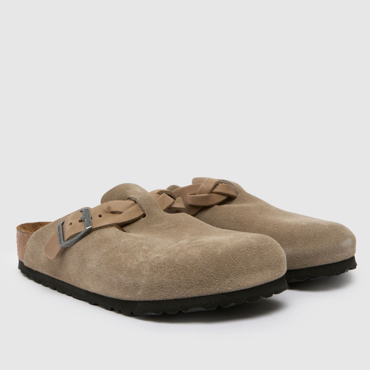 BIRKENSTOCK Boston Braided Clog Narrow Fit in Taupe BIRKENSTOCK Boston Braided Clog Narrow Fit 3